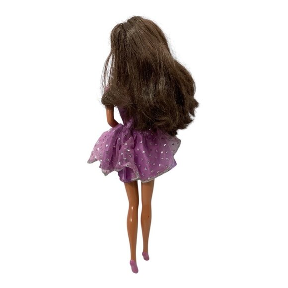 Vintage 1966 Mattel Brunet Hair Barbie Purple Dress Purple Painted on Shoes‎ - Picture 2 of 5